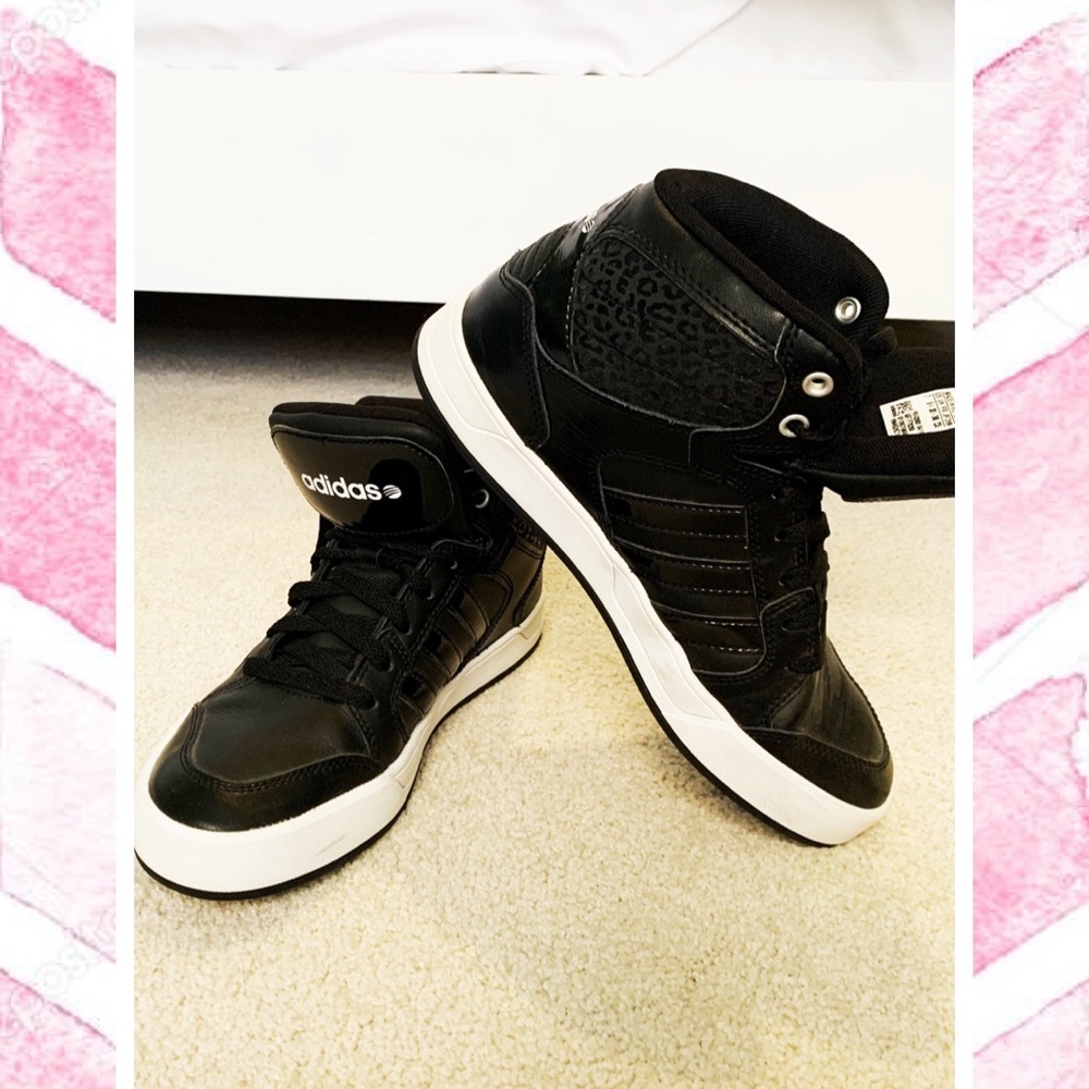 Adidas Black Cheetah High Tops